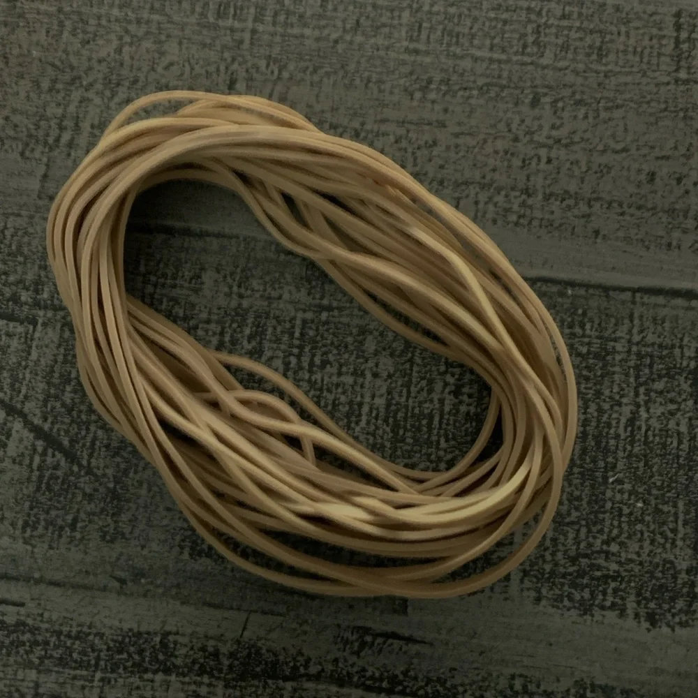 25 Large Rubber Bands, 7”x 1/8” New In Package